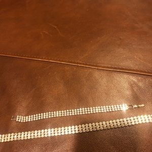 Rhinestone choker necklace and matching bracelet